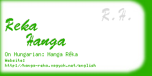 reka hanga business card